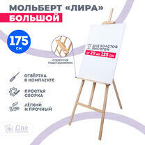 Без бренда «Мольберт Две картинки лира с полочкой, 175 см» в Астрахане 