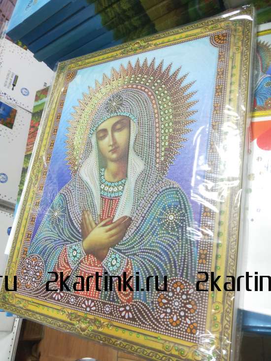 Алмазная мозаика 5D 40x50 Икона Богородица Державная