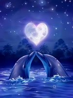 Без бренда «Дельфины под луной вида сердца» в Астрахане 