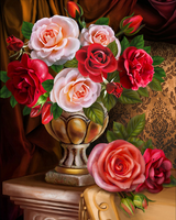 Без бренда «Букет роз в изящной вазе (20шт)» в Астрахане 