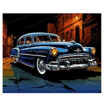 Ретро автомобиль на ночной улице