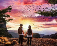 Без бренда «Влюбленные встречают закат на горе» в Астрахане 