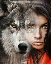 Девушка и волчица