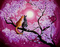 Без бренда «Пара котов на цветущем дереве» в Астрахане  в интернет-магазине  Без бренда «Пара котов на цветущем дереве» в Астрахане