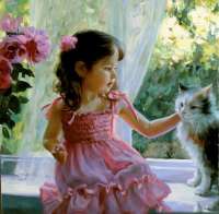 Без бренда «Девочка с кошкой на подоконнике» в Астрахане  в интернет-магазине  Без бренда «Девочка с кошкой на подоконнике» в Астрахане