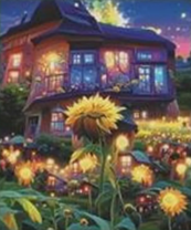 Без бренда «Сказочный домик и поле подсолнухов» в Астрахане в интернет-магазине  Без бренда «Сказочный домик и поле подсолнухов» в Астрахане