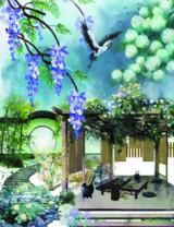 Без бренда «Сад с беседкой, цветами и птицей» в Астрахане 