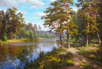 Без бренда «Хвойный лес и река» в Астрахане  в интернет-магазине  Без бренда «Хвойный лес и река» в Астрахане