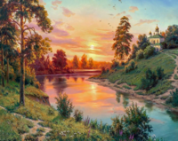 Без бренда «Вид на реку на закате» в Астрахане  в интернет-магазине  Без бренда «Вид на реку на закате» в Астрахане